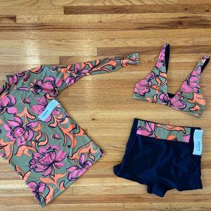 NWT Seea Surf Brasilia Reversible Bikini Top - Freya, Size Medium
